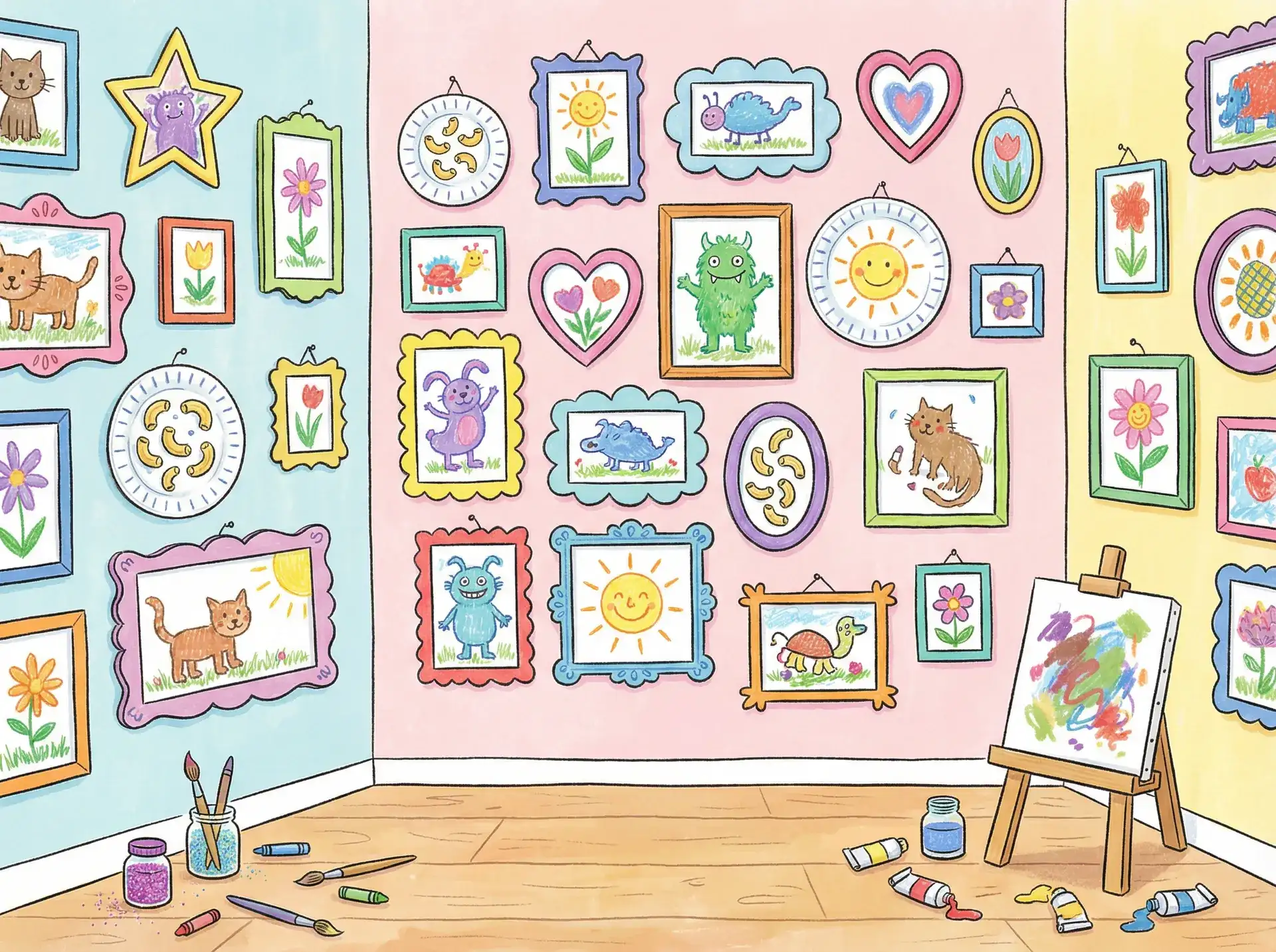小朋友的彩色画作 - 芹川菜 创意展示